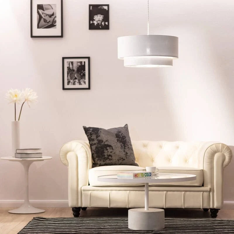 Lampe Suspension Noir Tissu