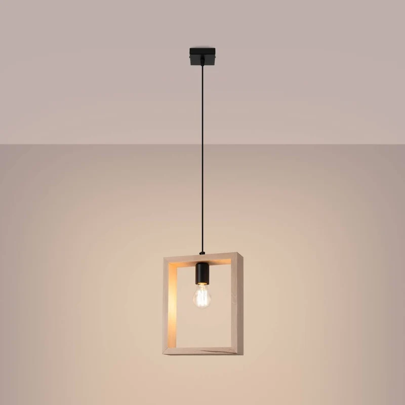 Suspension Design Salon Bois Naturel