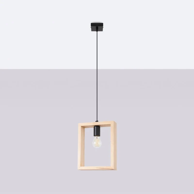 Suspension Design Salon Bois Naturel