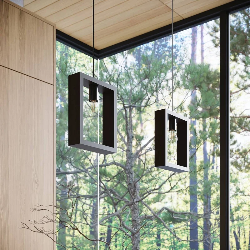 Suspension Design Salon Bois Naturel