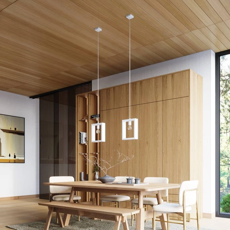 Suspension Design Salon Bois Naturel
