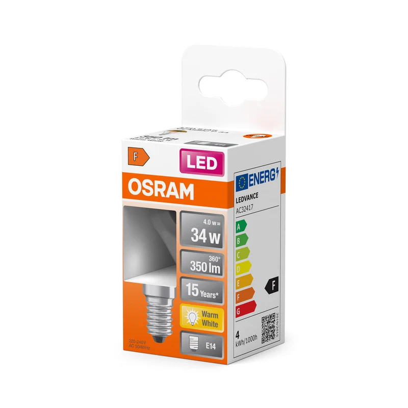 Lampe LED OSRAM LED Retrofit CLASSIC P Mirror 4W 827 Clear E14, 380 lm, 2700 K, blanc chaud