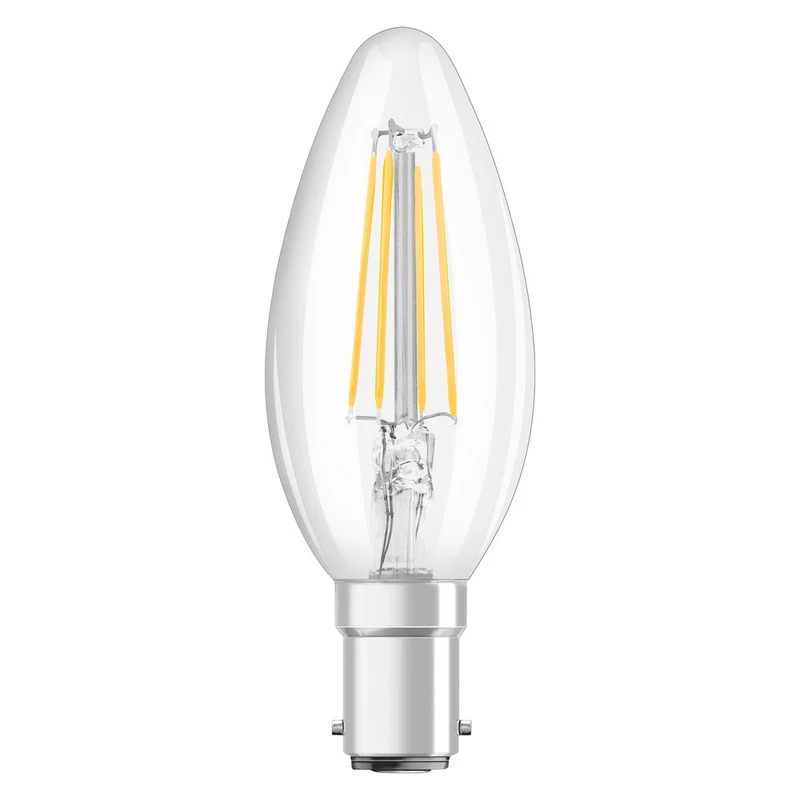 Lampe LED OSRAM LED Retrofit CLASSIC B 4W 827 Clear B15d, 470 lm, 2700 K, blanc chaud
