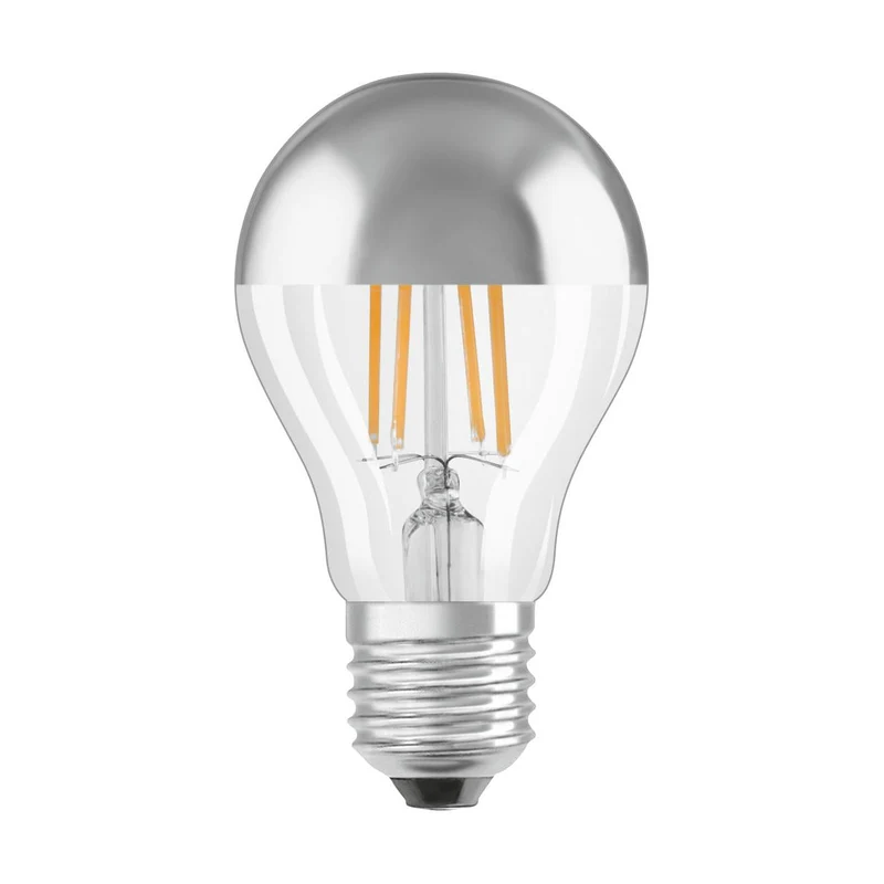 Lampe LED OSRAM LED Retrofit CLASSIC A Mirror 6,5W 827 Argent E27, 650 lm, 2700 K, blanc chaud