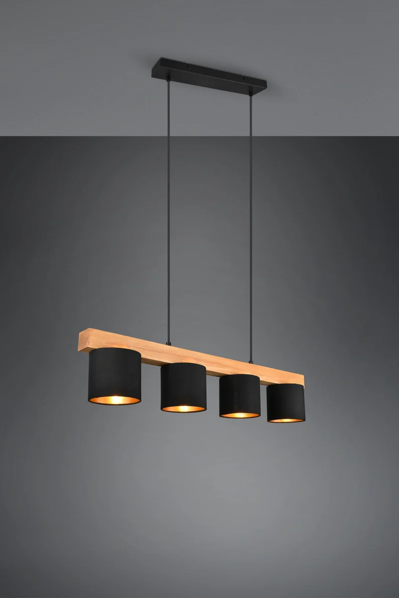 Suspension Luminaire Bois Noir