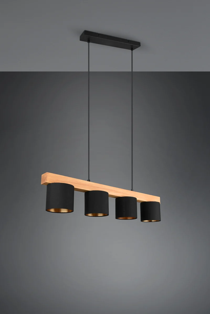 Suspension Luminaire Bois Noir