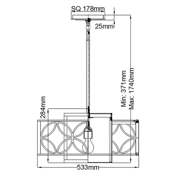 Lustre LED Bronze