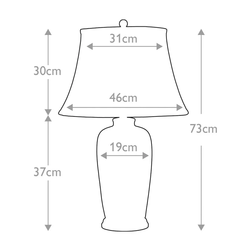 Lampe de table Blue Traditional 1 lumière