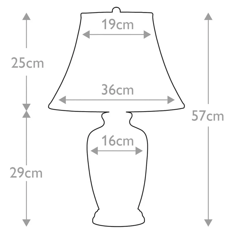 Lampe de table Blue Ginger 1 lumière