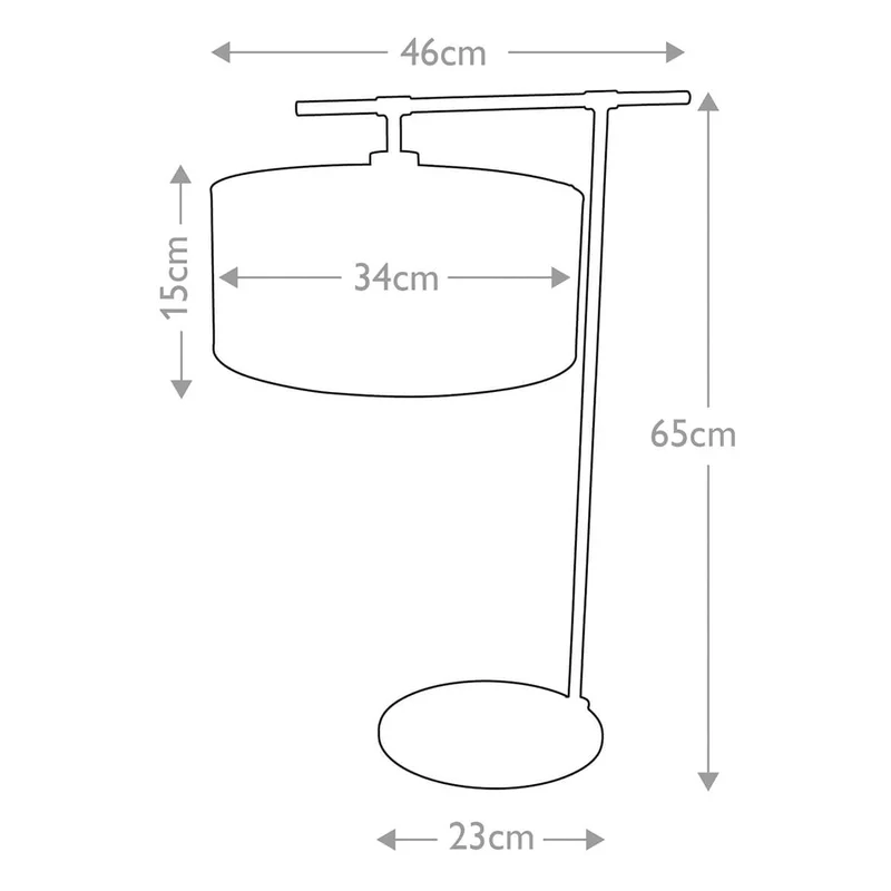 Lampe de table Balance 1 lumière - Blanc et Nickel poli