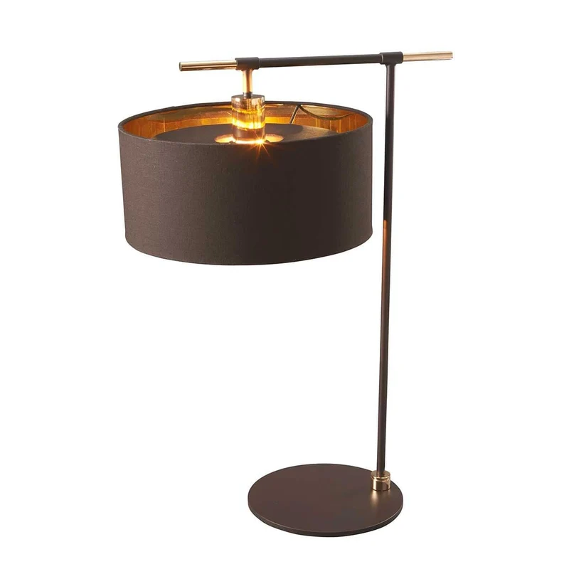 Lampe de table Balance 1 lumière - Marron et Laiton poli