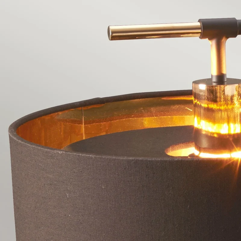 Lampe de table Balance 1 lumière - Marron et Laiton poli