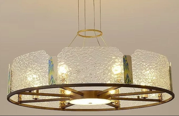 Lustre LED en Verre