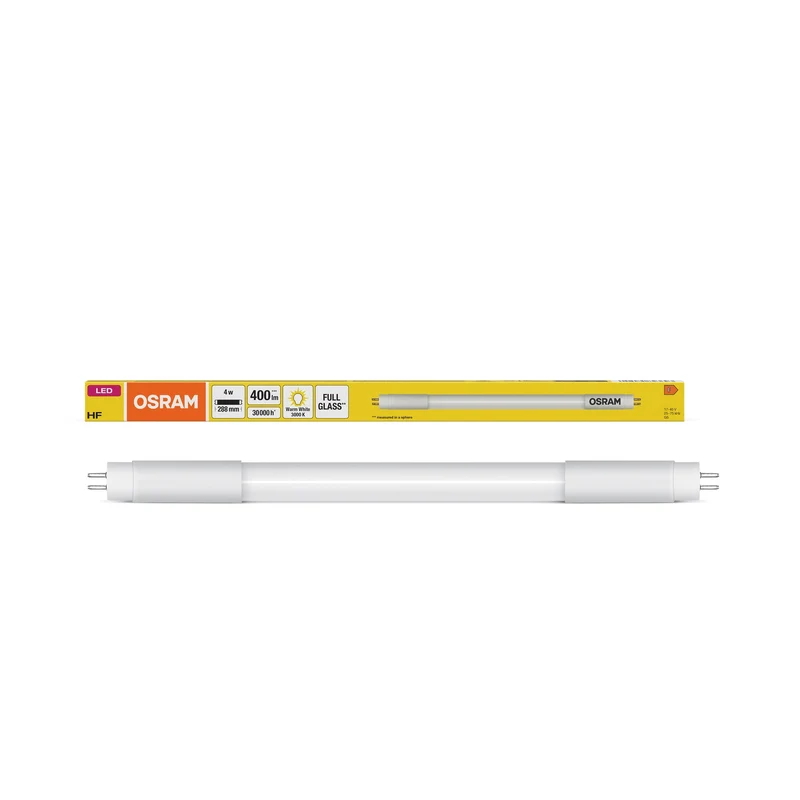 Tube LED OSRAM TUBE T5 HF SHORT 288 mm 4W 830, 380 lm, 3000 K, blanc chaud