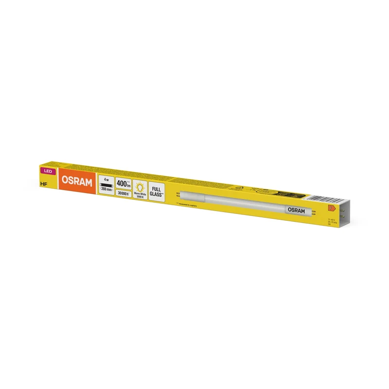 Tube LED OSRAM TUBE T5 HF SHORT 288 mm 4W 830, 380 lm, 3000 K, blanc chaud