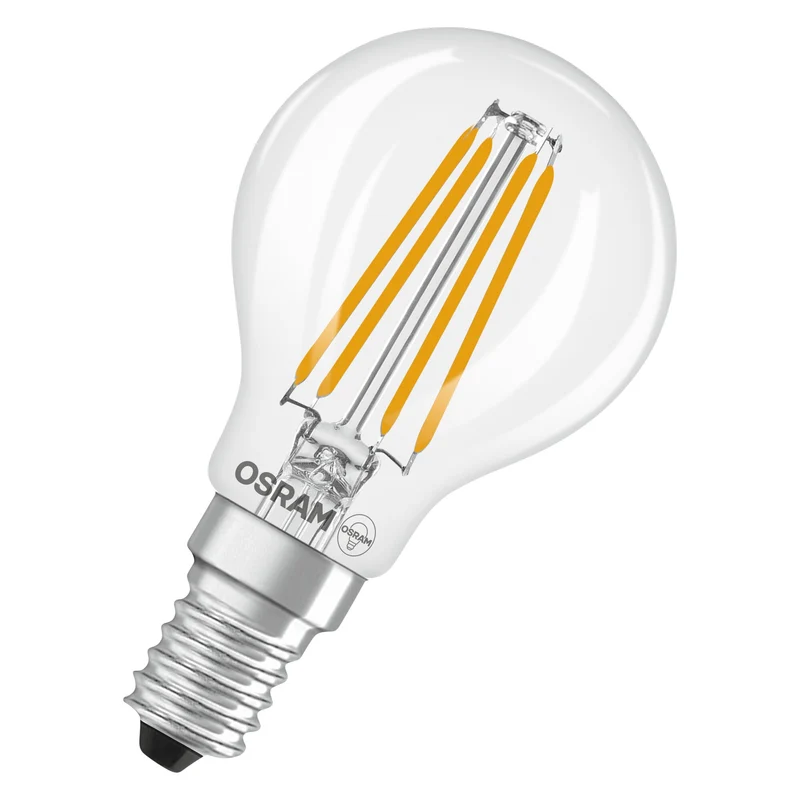 Lampe LED OSRAM Energy Class, 2,2 W, transparente, EEK A, 470 lm, E14, blanc chaud