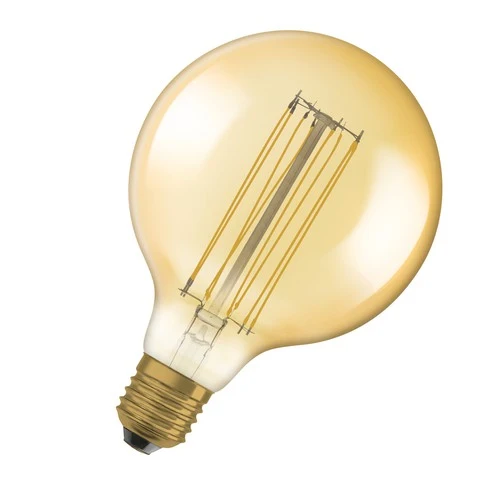 Lampe LED OSRAM Vintage 1906, teinte dorée, 8,8 W, 806 lm, blanc chaud, E27