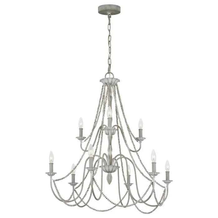 Lustre Chandelier Vintage Blanc