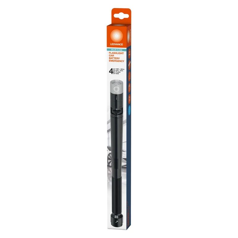 LAMPE DE POCHE LEDVANCE Outil d'urgence pour voiture, lampe de poche, SOS, marteau en verre, couteau pour ceinture de sécurité 100 lm