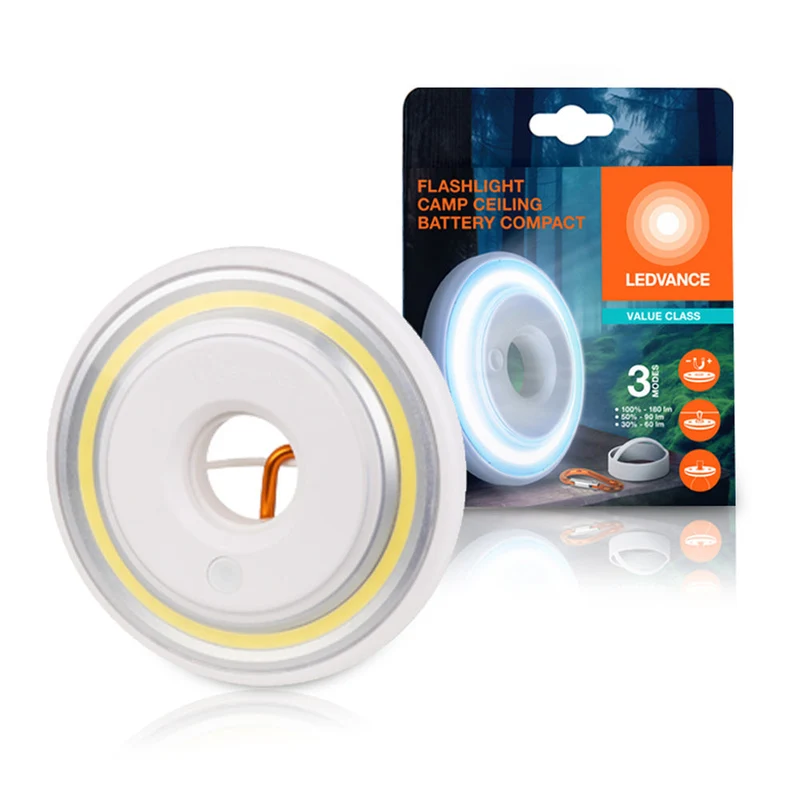 Lampe de camping LEDVANCE FLASHLIGHT, lampe mobile compacte, 180 lm, 6500 K, blanc froid