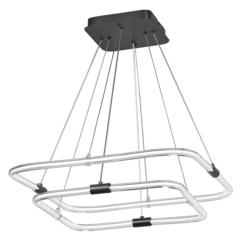Suspension LEDVANCE DECOR Tetragon, 23 W, 3 000 K, 2 500 lm, blanc chaud, Click DIM