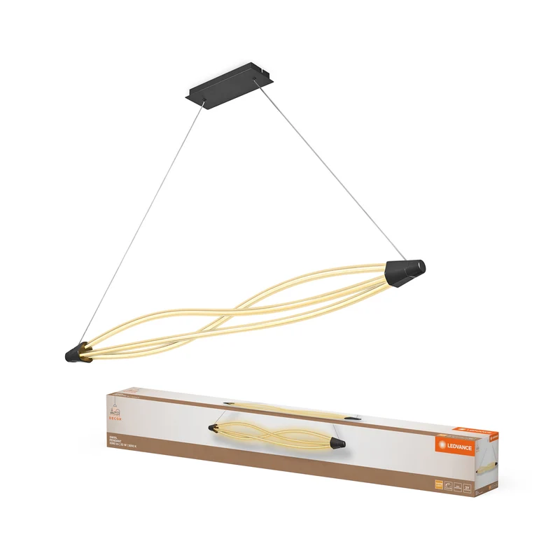 Suspension LEDVANCE DECOR Swirl, 22 W, 3 000 K, 2 400 lm, blanc chaud, Click DIM
