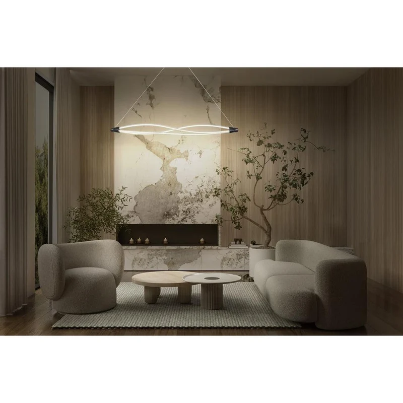 Suspension LEDVANCE DECOR Swirl, 22 W, 3 000 K, 2 400 lm, blanc chaud, Click DIM