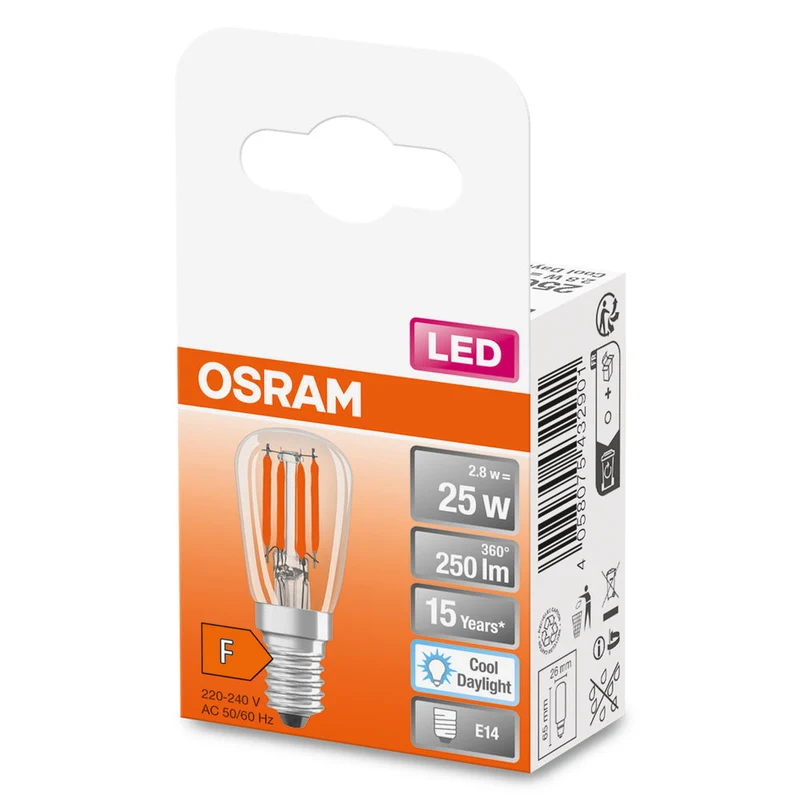 Lampe LED OSRAM LED SPECIAL T26 2,8W 865 Claire E14, 250 lm, 6500 K, Lumière du jour froide