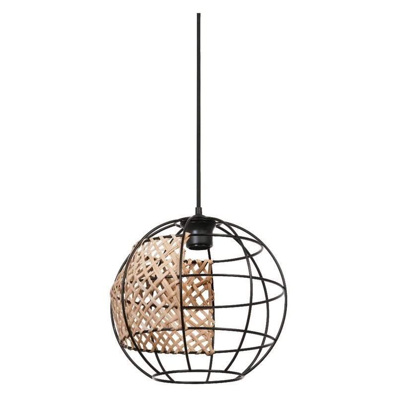 LEDVANCE DECOR Suspension Cage Globe, noir/marron, E27