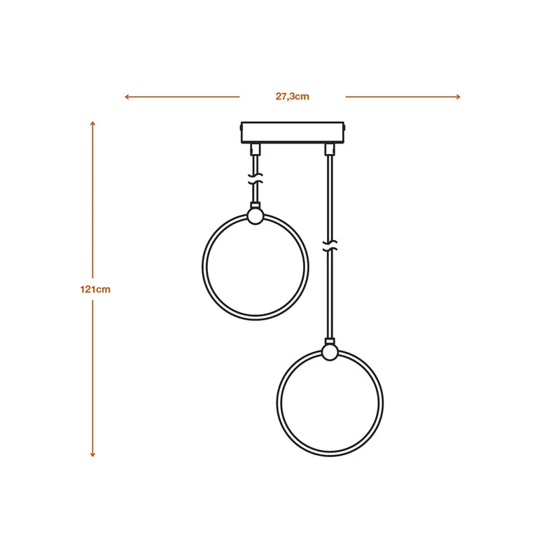 LEDVANCE DECOR Suspension Circulaire, 2 Suspensions, 14W, Click CCT Noir