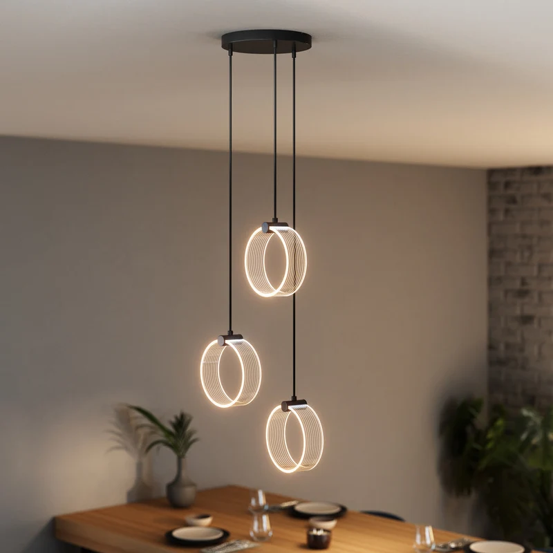 LEDVANCE DECOR Suspension Circulaire, 3 Suspensions, 20W, Click CCT Noir