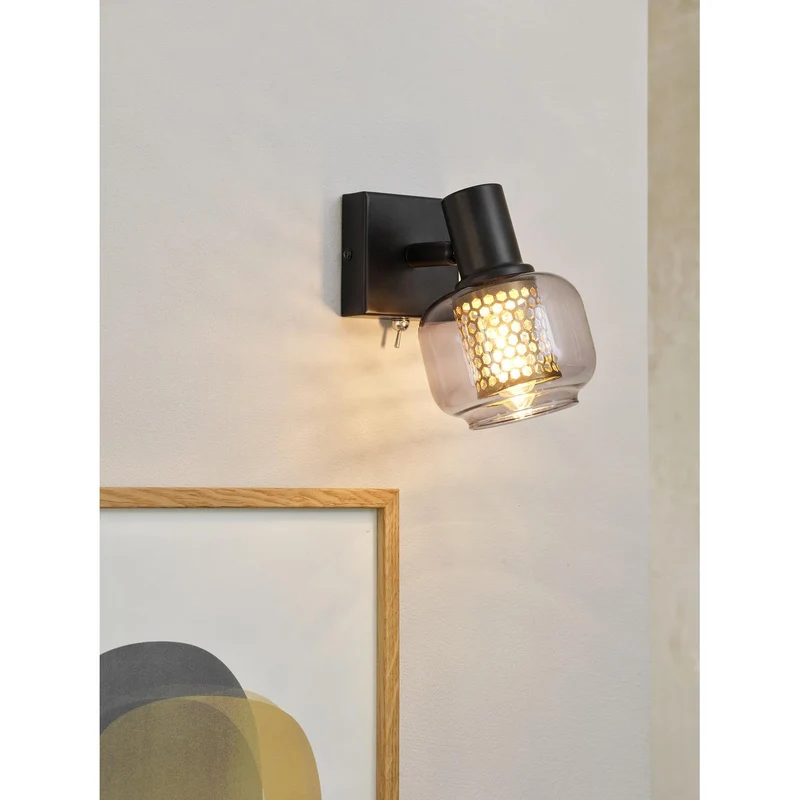 LEDVANCE DECOR Spot Firefly Applique murale, lampe OSRAM incluse, noir, 1 x 2.8W, E14
