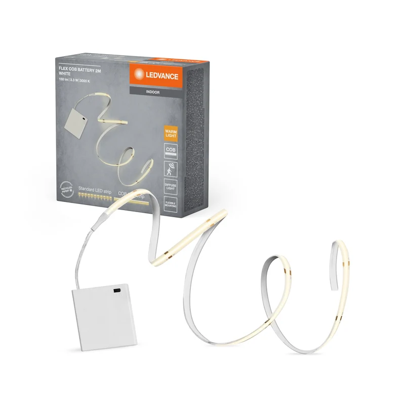 LEDVANCE BANDES À PILES COB bandes LED alimentées par piles, 2m