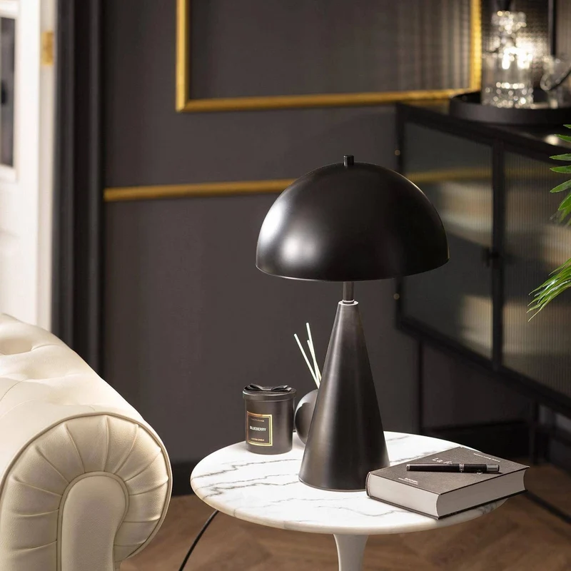 Lampe Champignon Métal Noir