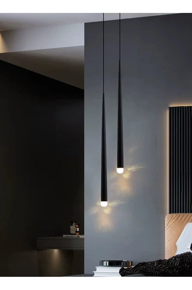 Lampe LED Goutte Noir Chambre