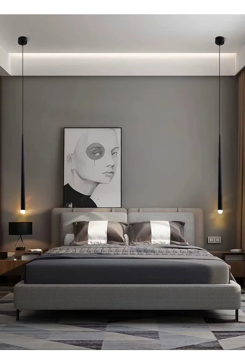 Lampe LED Goutte Noir Chambre