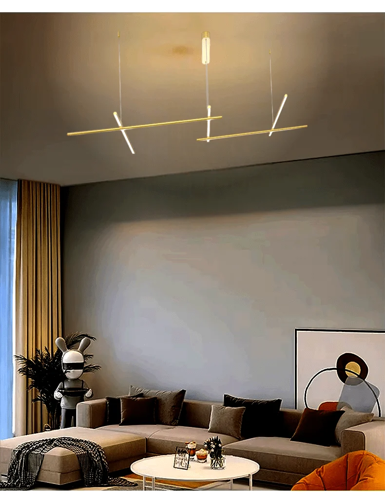 Plafonnier LED Alu Dore Salon