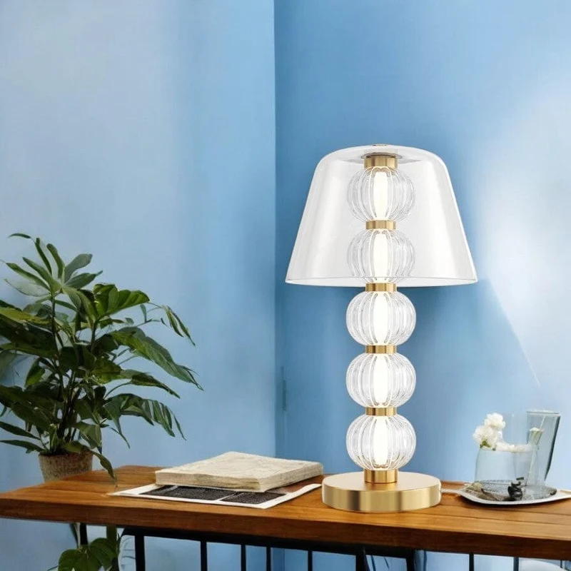 Lampe de Table Cristal Verre Salon