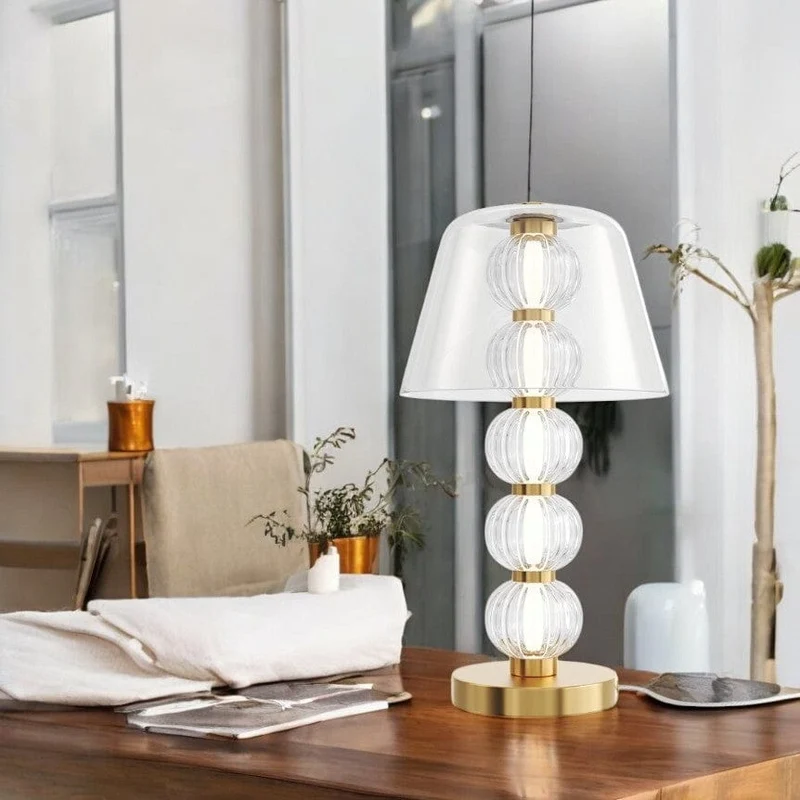 Lampe de Table Cristal Verre Salon