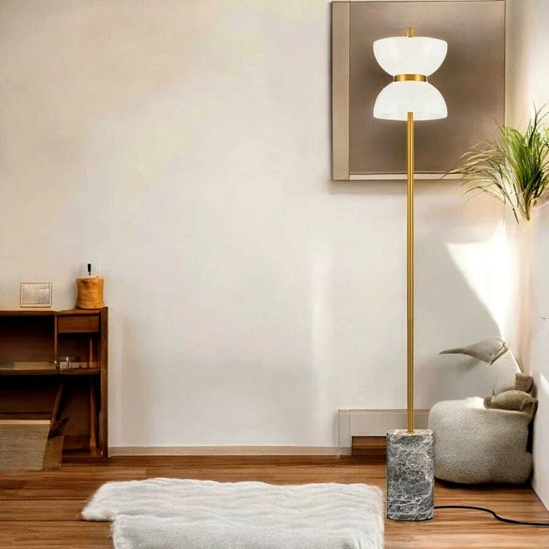 Lampadaire Marbre Blanc Salon