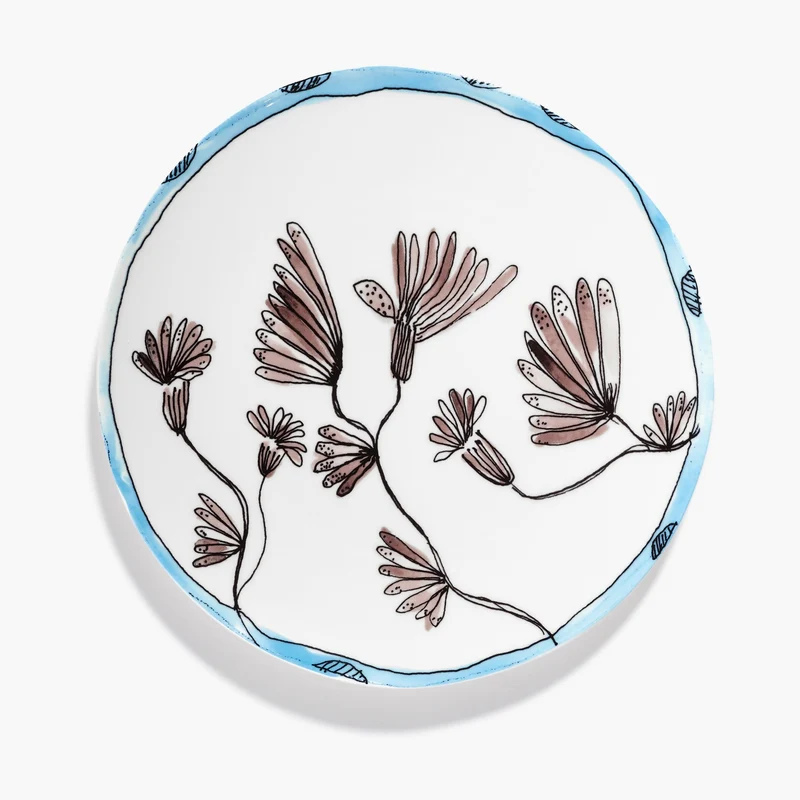 Serax Midnight Flowers Serving Plate