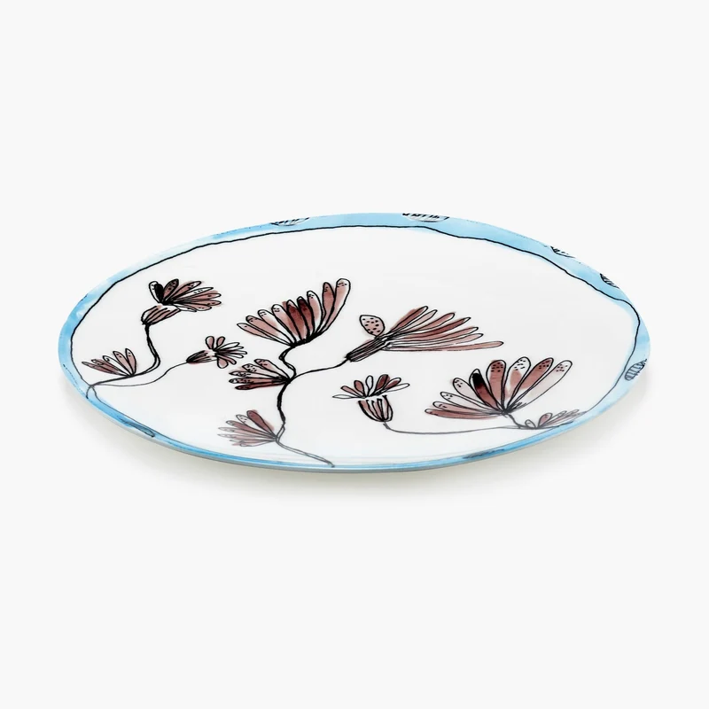 Serax Midnight Flowers Serving Plate