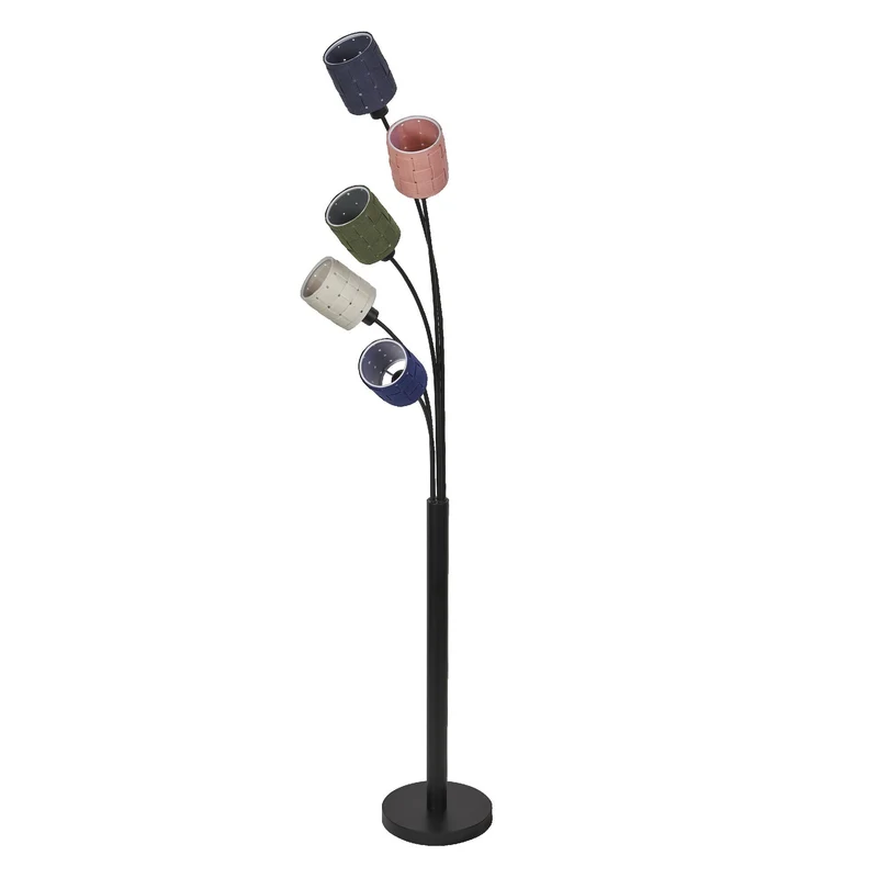 LEDVANCE LAMPE SUR PIED 5 FLAMMES Décor Tissage en Feutre Cans, E14