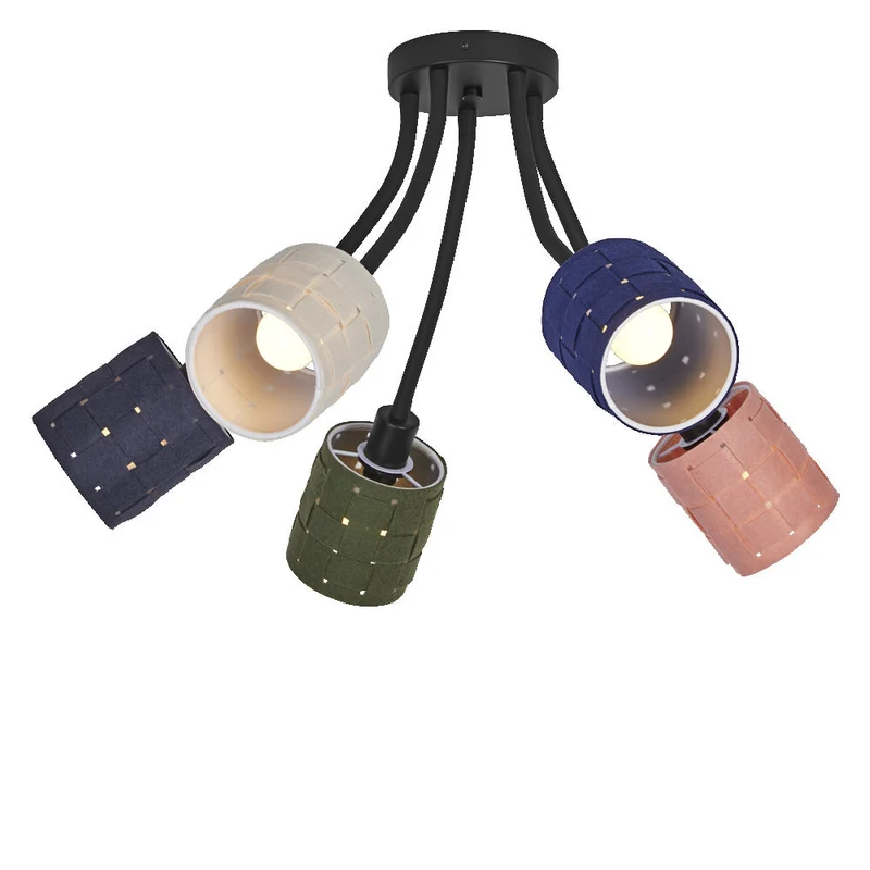 LEDVANCE DECOR Plafonnier Decor Tissage en Feutre Cans, 5xE14