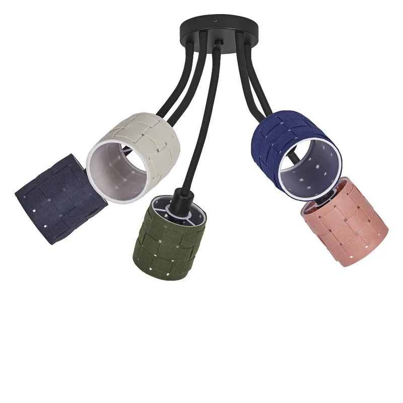 LEDVANCE DECOR Plafonnier Decor Tissage en Feutre Cans, 5xE14