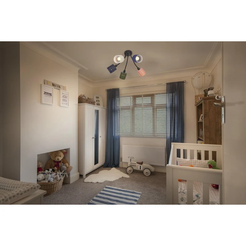 LEDVANCE DECOR Plafonnier Decor Tissage en Feutre Cans, 5xE14
