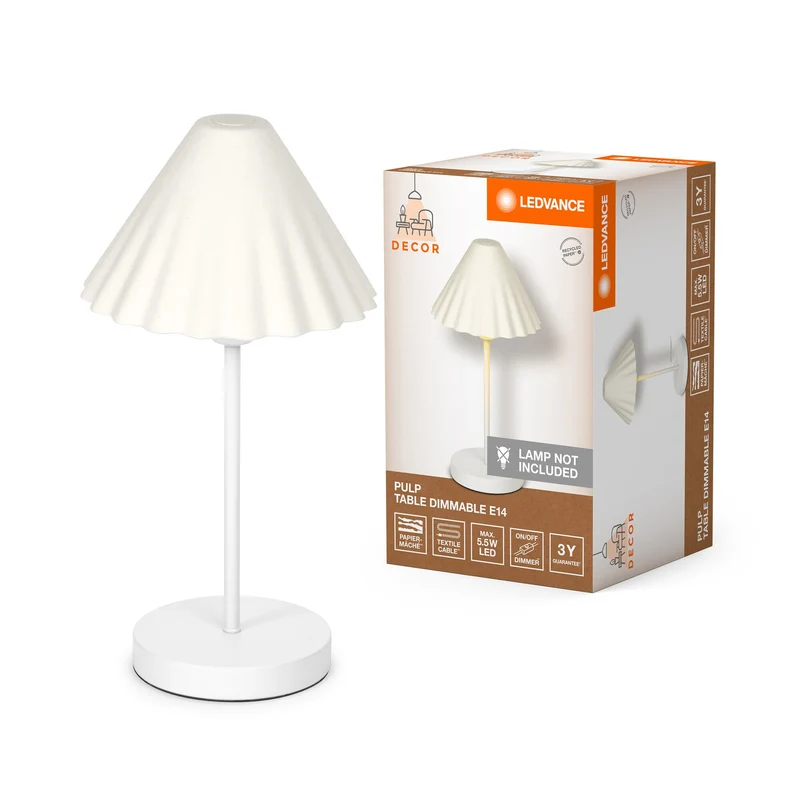 LEDVANCE DECOR Lampe de table Decor Pulp blanc, E14, dimmable