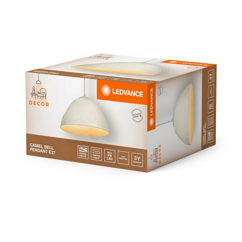 LEDVANCE DECOR Suspension décorative Decor Camel Bell blanc, E27, 375 mm