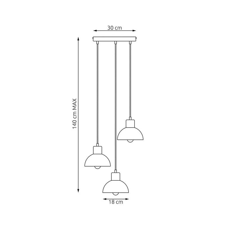 Suspension Design Naturel Noir