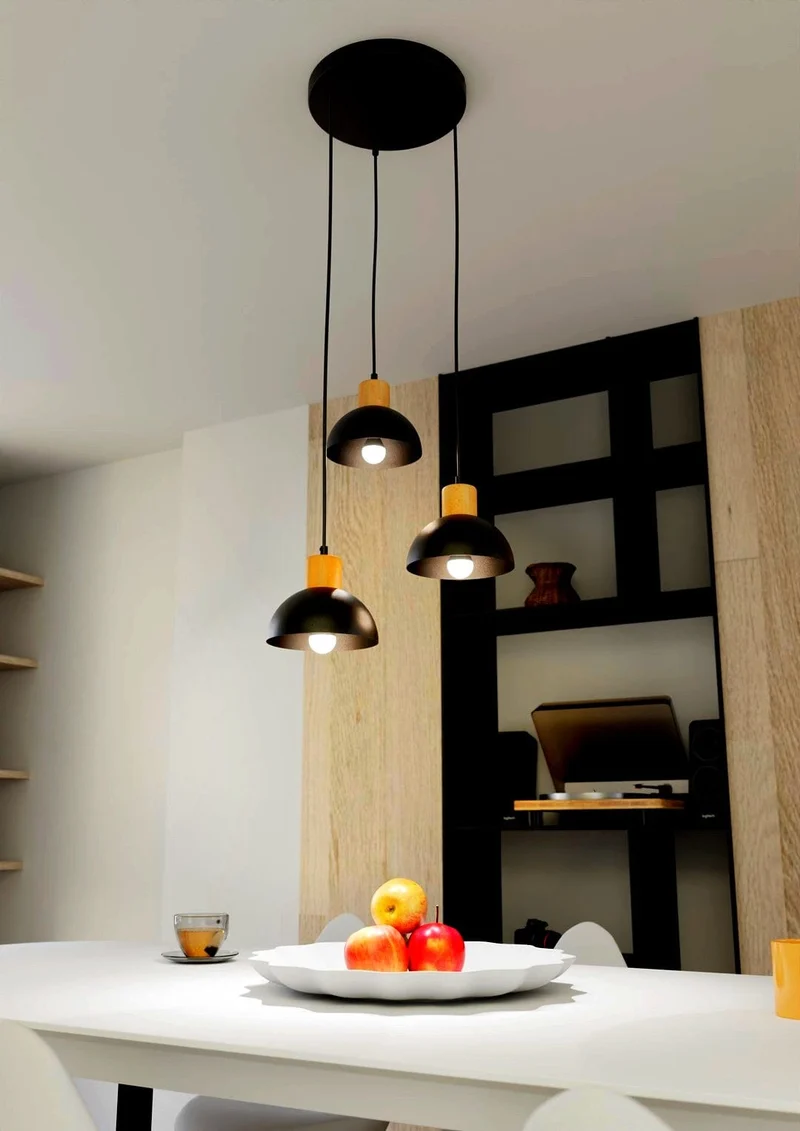 Suspension Design Naturel Noir